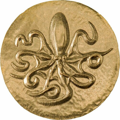 Монета Острова Кука 5 долларов 2022 Осьминог Сиракузы - Древняя Греция монета золотая острова кука 5 долларов 2022 титаник