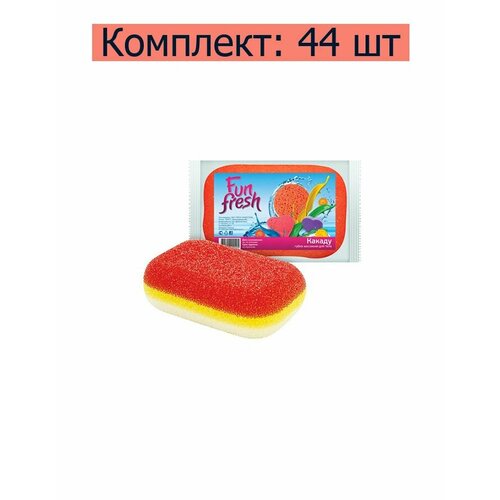 Текос Губка для тела Fun Fresh Какаду, массажная, 44 шт.