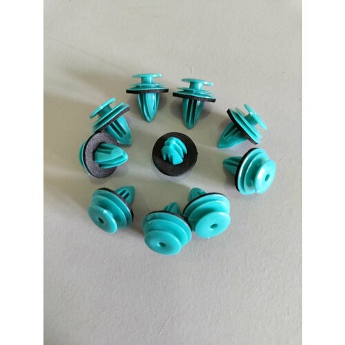 Клипса крепежная обшивки дверей универсальнаяс уплотнительной бархоткой Комплект 10 штук 300₽