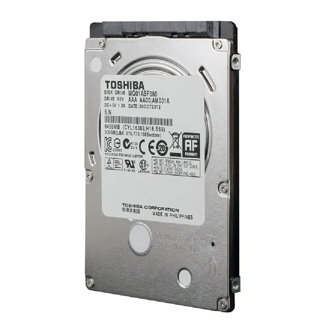 Жесткий диск 2.5" Toshiba MQ01ABF050, 500 Гб, для ноутбуков, SATA III 6 Гб/с