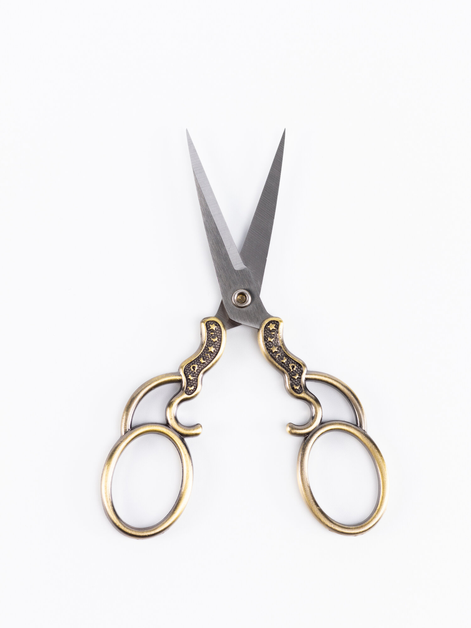 Ножницы винтажные бронзовые 13 см для рукоделия и творчества — фото 1