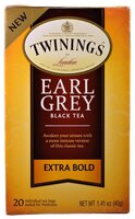 Чай черный Twinings Earl grey extra bold в пакетиках, 20 шт.