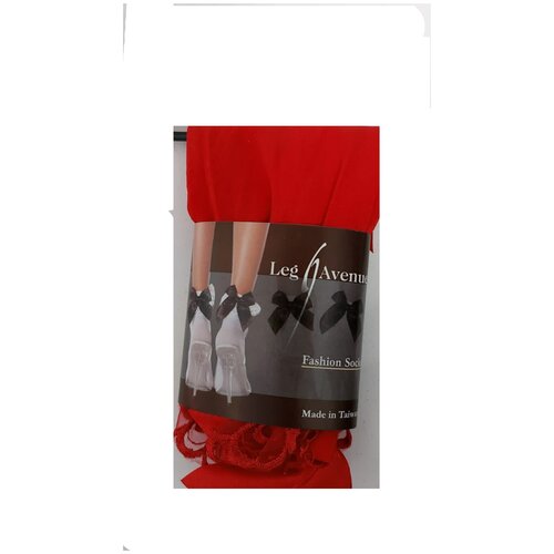 фото Женские носки leg avenue средние, размер one size, красный