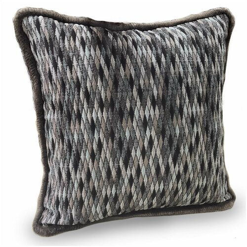 Подушка Ромб с пушистым кантом, 40*40 см
