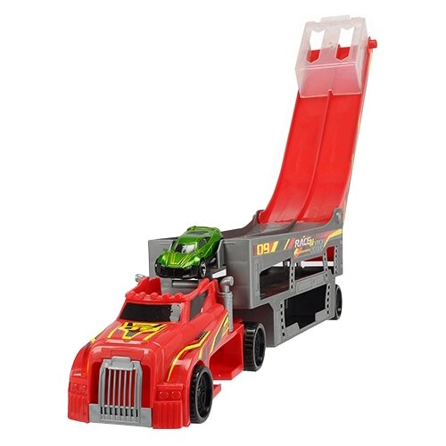 Трек Dickie Toys 3747003 красный машины dickie автовоз пятиуровневый с одной машинкой