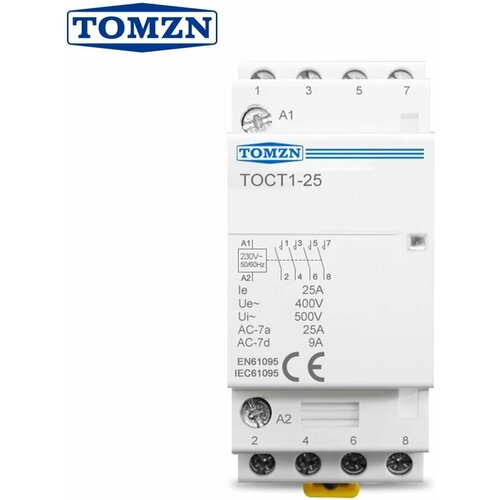 Контактор модульный TOMZN TOCT1-25 25А 4P 230В NO нормально открытый