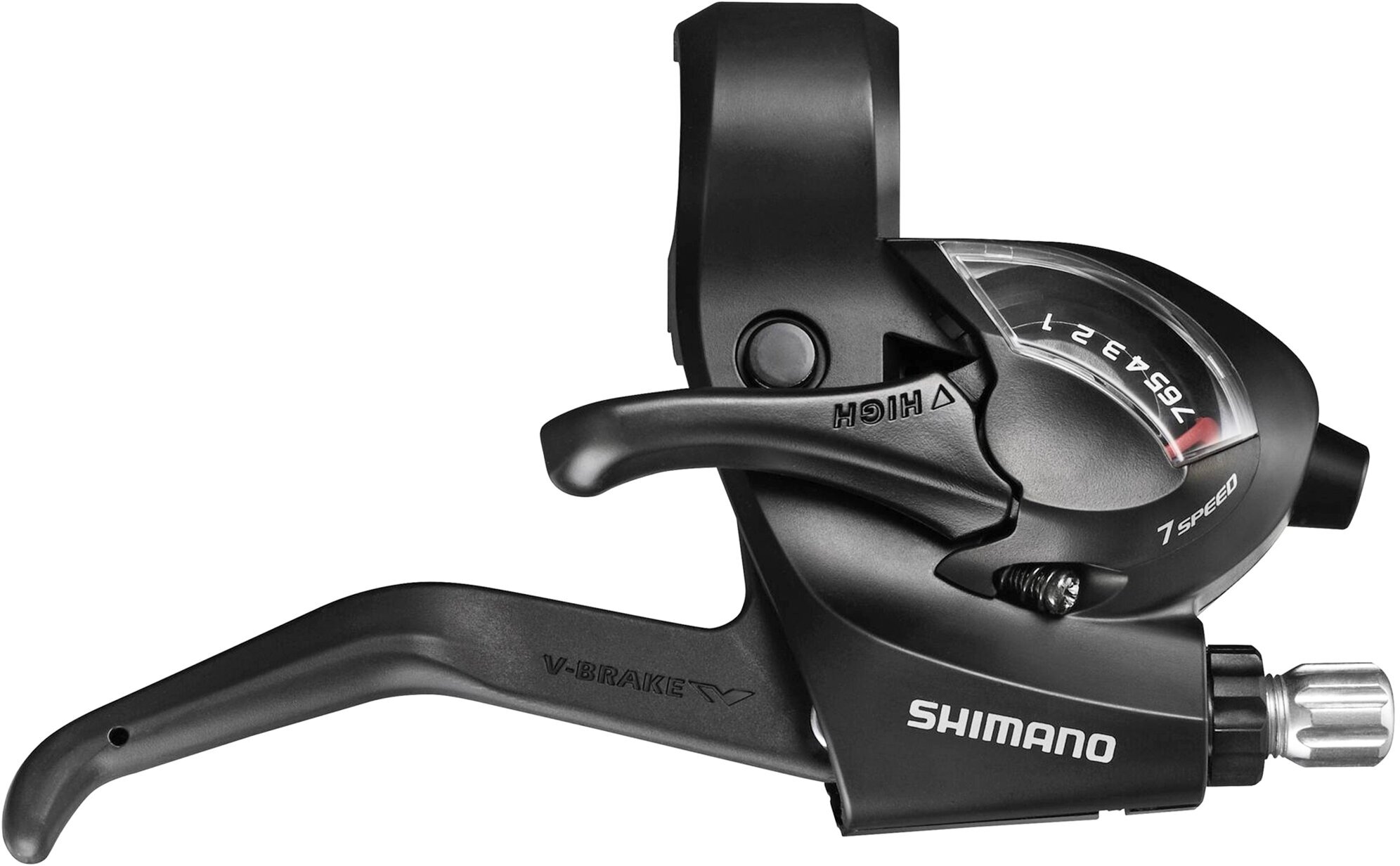 Шифтер, ручка тормоза Shimano ST-EF41, серия Tourney, 7 скоростей, под правую руку, трос 205 см, черный