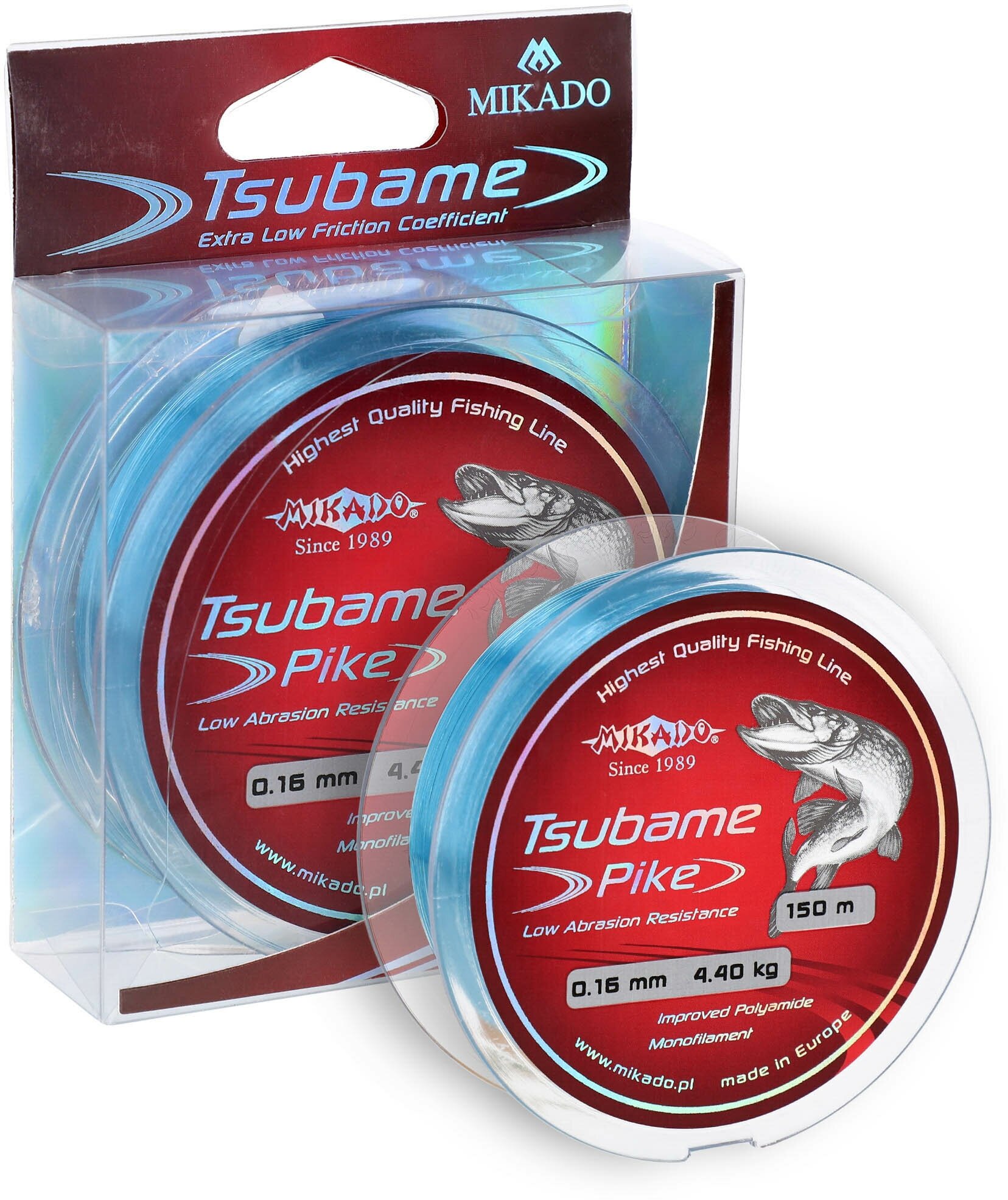 Леска мононить Mikado TSUBAME PIKE 0,16 (150 м) - 4.40 кг. ZTP-016