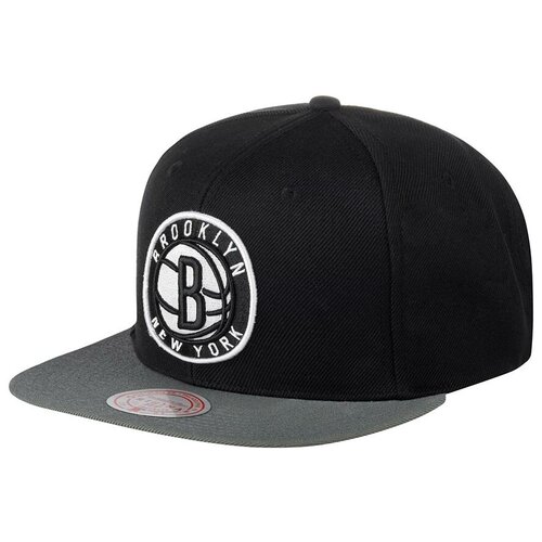 фото Бейсболка с прямым козырьком mitchell ness hhss3264-bneyypppbkgy brooklyn nets nba, размер one