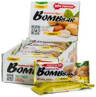 BombBar протеиновый батончик Natural Bar + Vitamin C (60 г)(20 шт.) овсяный с вишней