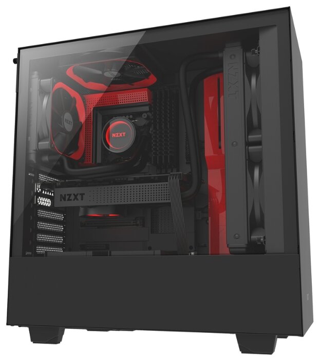 Компьютерный корпус NZXT H500 Black/red