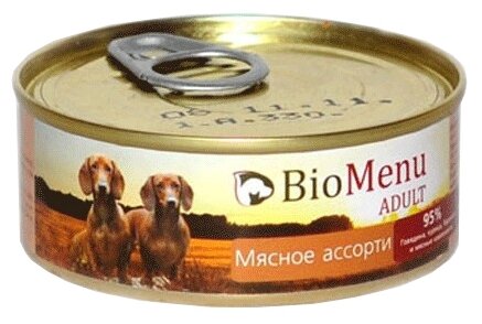 Влажный корм для собак BioMenu мясное ассорти