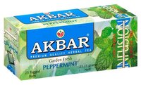 Чайный напиток травяной Akbar Peppermint в пакетиках, 25 шт.