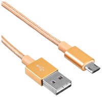 Кабель Buro USB - microUSB Reversible (BHP BRAIDED) 1 м золотистый