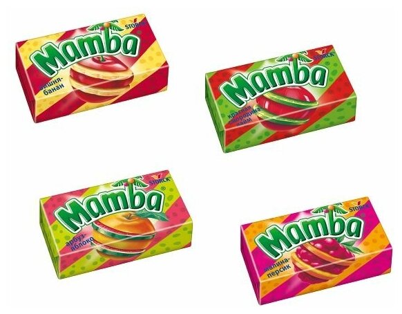 Жевательные конфеты Mamba 2 в 1, 48 шт х 26,5 г - фотография № 2