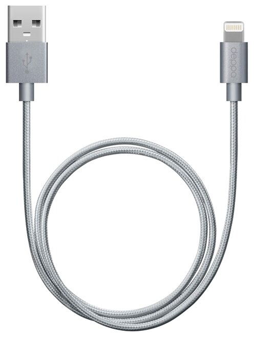 Кабель Deppa Alum USB - Lightning MFI 1.2 м