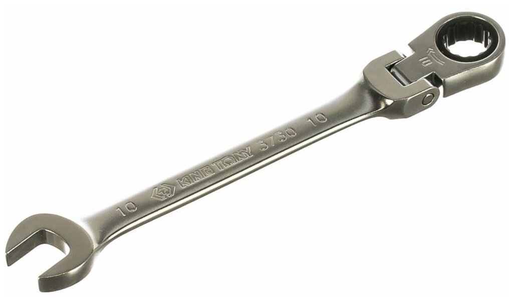 Ключ трещоточный комбинированный с шарниром 10 мм KING TONY 373010M