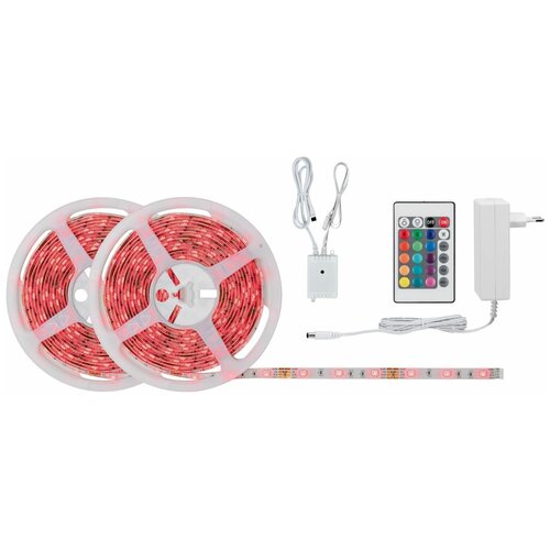 Лента светодиодная Paulmann SimpLED 28Вт 1010Лм 10м 230/12В RGB Покрытие Комплект ДУ 78980