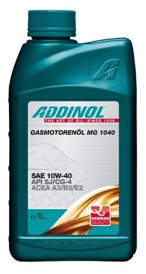 Моторное масло ADDINOL Gasmotorenol MG 1040 1L