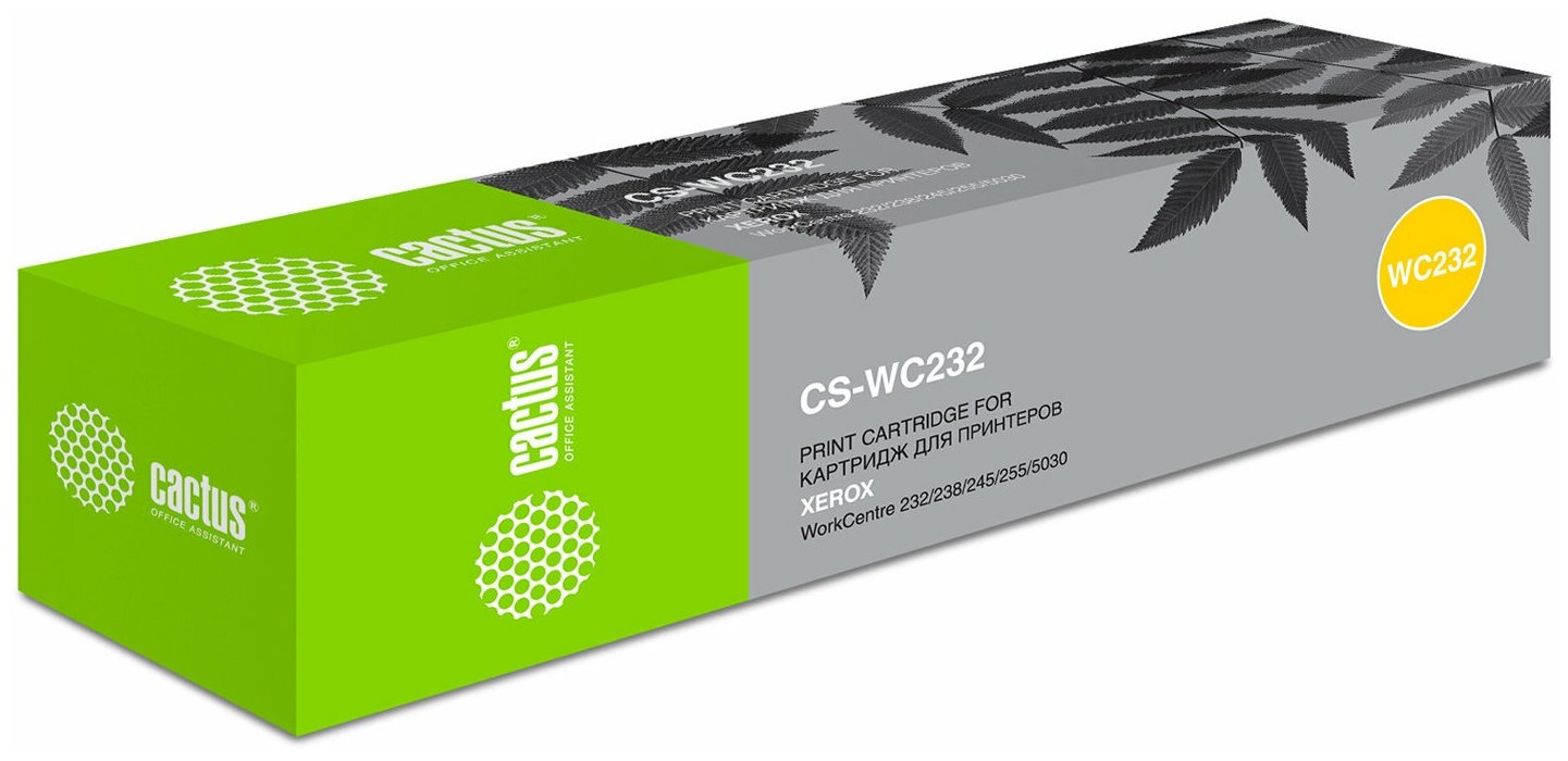 Cactus Картридж Cactus CS-WC232 006R01046 для Xerox WC 232/238/245/255/5030 черный 32000стр - фото №1