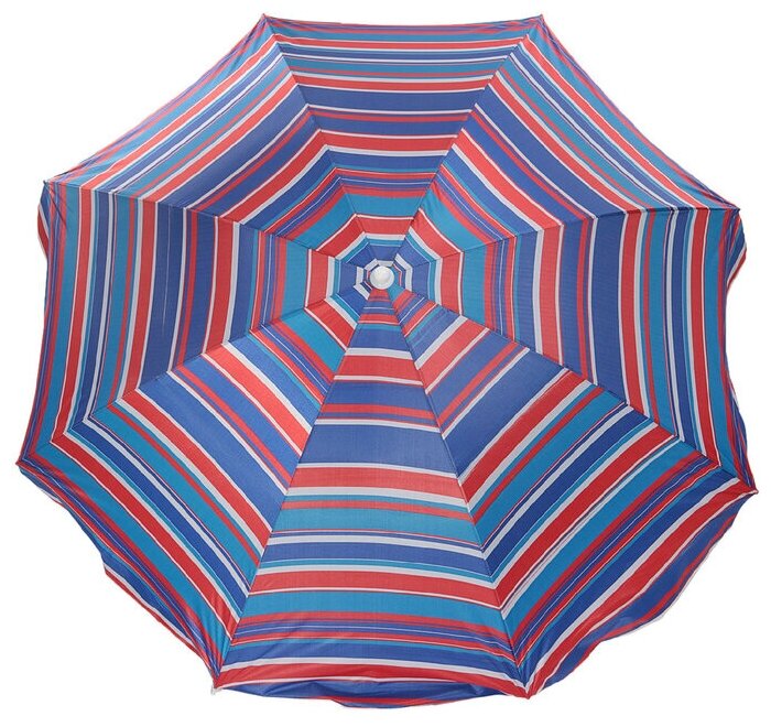 Зонт пляжный «Модерн» с серебряным покрытием, d=180 cм, h=195 см, микс - фотография № 10