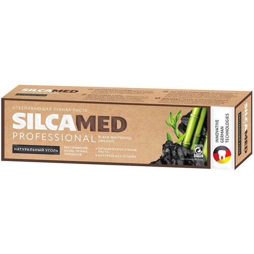 Зубная паста Silcamed 100г натуральный уголь органик