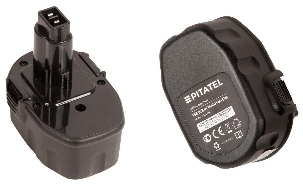 Аккумуляторная батарея Pitatel TSB-022-DE14/BD14A-33M для DEWALT (p/n: DC9091, DE9038, DE9091, DE9092, DE9094, DW9091, DW9094), Ni-Mh 14,4V 3,3Ah