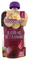 Пюре Happy Baby черные бобы, свекла, банан (c 6 месяцев) 113 г, 1 шт.