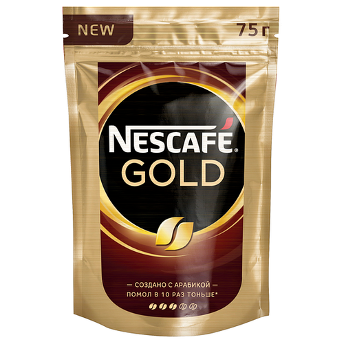 Упаковка 8 штук Кофе растворимый Nescafe Gold 75г крист