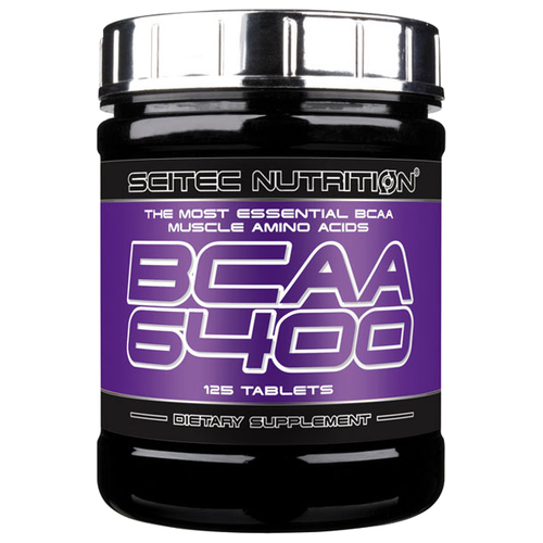 BCAA Scitec Nutrition 6400, нейтральный, 125 шт. scitec nutrition жиросжигатель hca chitosan 100 шт нейтральный