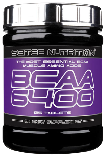 BCAA в капсулах, таблетках Scitec Nutrition BCAA 6400 125 таб