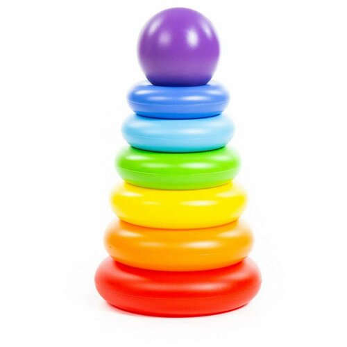 Пирамидка «Колечко-шар», 8 элементов, h=240 мм