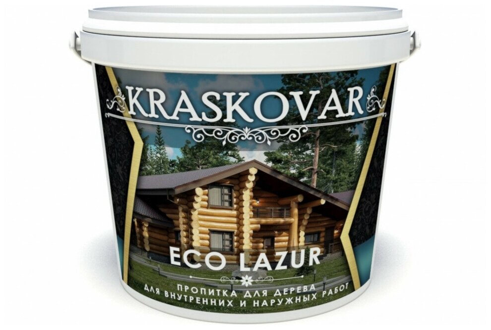 Пропитка для дерева Kraskovar Eco Lazur, дуб 0,9л