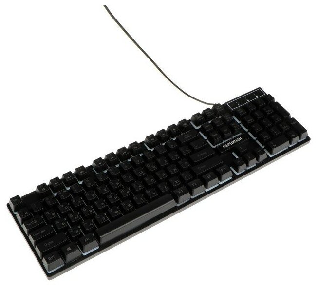 Клавиатура Гарнизон игровая, подсветка, USB, черный, антифант. клав,12 доп ф-ц., каб - фото №6