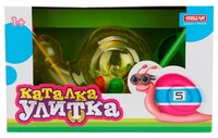 Каталка-игрушка Стеллар Улитка (01359) со звуковыми эффектами желтый/зеленый