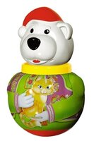 Неваляшка Стеллар Белый медведь Борис, упаковка пакет (01737) 18 см зеленый/красный