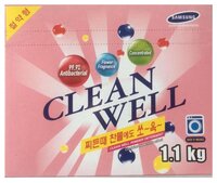 Стиральный порошок CleanWell Универсальный концентрированный с ароматом цветов 1.1 кг картонная пачк
