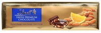 Шоколад Lindt Swiss premium темный с апельсином и миндалем, 300 г