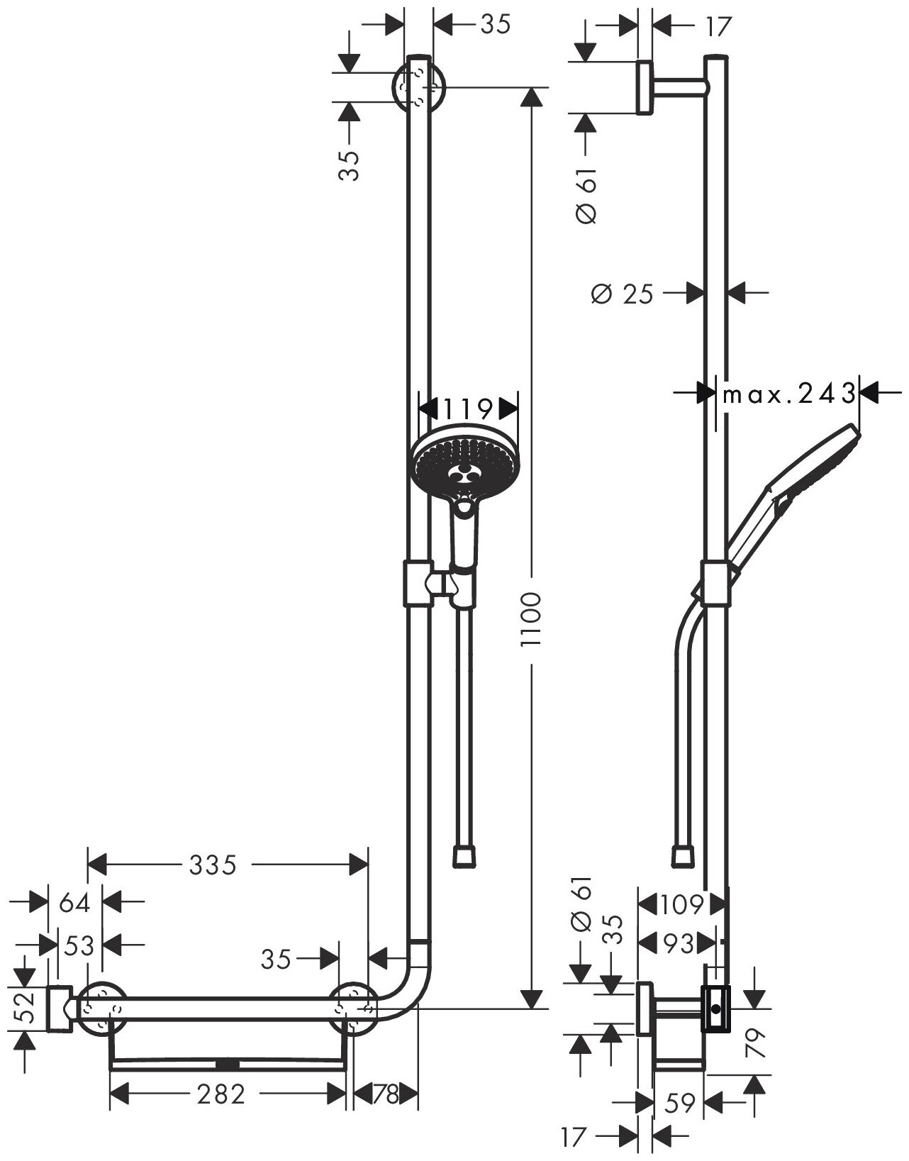 Душевой гарнитур Hansgrohe - фото №8