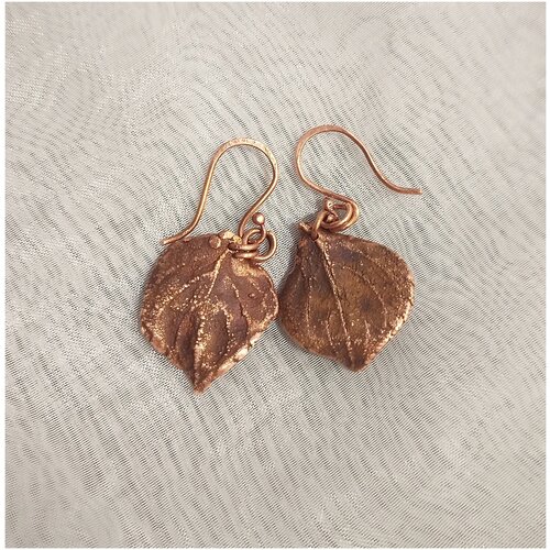 Серьги Недотрога коричневые