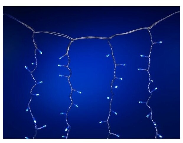 Н. г. эл. гирл. наружн.220в. гидроизол."Сосулька" 2Х06м 92л. LED разноцв.(бел. провод)