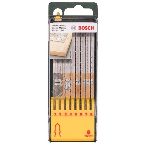 фото Набор пилок для лобзика BOSCH Set T-Shank 2607019458 8 шт.