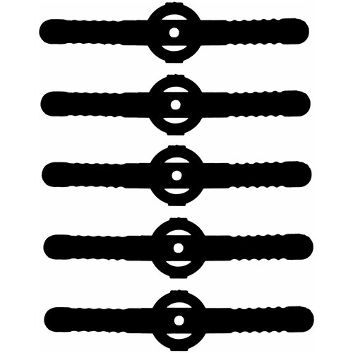 Ножи пластиковые для аккум. триммера CBC02 Krotof комплект 5 штук / кротоф диск нож для аккумуляторного триммера cbc02 krotof кротоф
