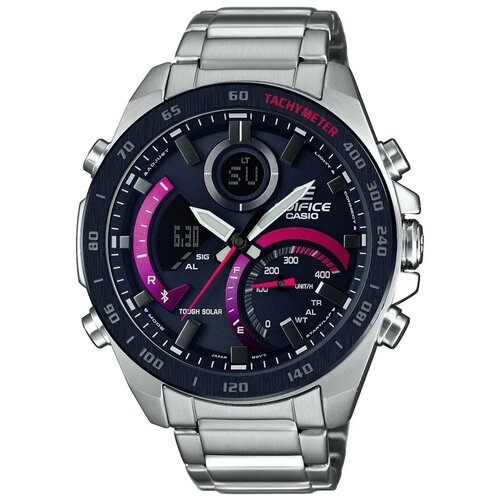 фото Наручные часы casio японские часы casio ecb-900db-1a мужские, серебряный