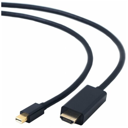 Кабель mDP-HDMI Cablexpert CC-mDP-HDMI-6 20M/19M 1.8м черный позол. разъемы кабель cablexpert displayport hdmi 18м 20m 19m черный экранированный пакет cc dp hdmi 6 16206383