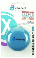 Miradent зубная нить Mirafloss Impant chx Medium 2.2 мм 50 шт