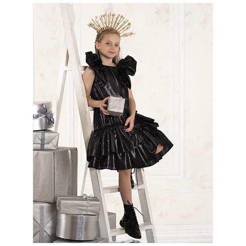 Платье Leya.me, размер 134, черный платье андерсен нарядное для девочки буф черное 158