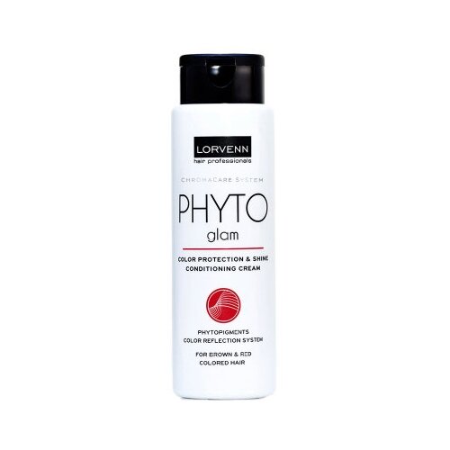 LORVENN Phyto Glam Color Protection & Shine Conditioning Cream Крем-кондиционер для волос окрашенных в коричневый и красный цвет, 300 мл