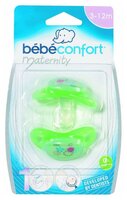 Пустышка силиконовая ортодонтическая Bebe confort Dental Safe 3-12 м (2 шт) разноцветный