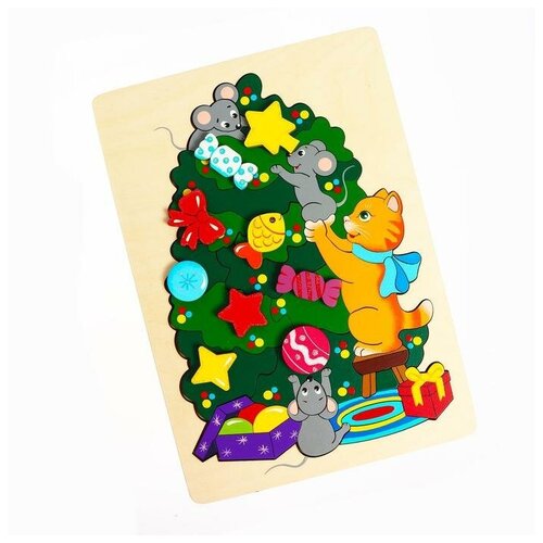 Двухуровневая мозаика «Новогодние хлопоты»36 деталей